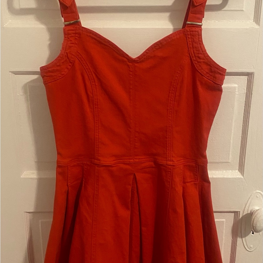Karen Millen Denim Fit and Flare Buckle Dress